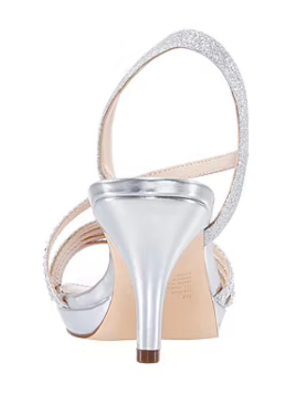 Size 8.5 Nalda Heels - I. Miller Silver Sparkly Elegant Strappy Sandals (ABBA) - Picture 5 of 16